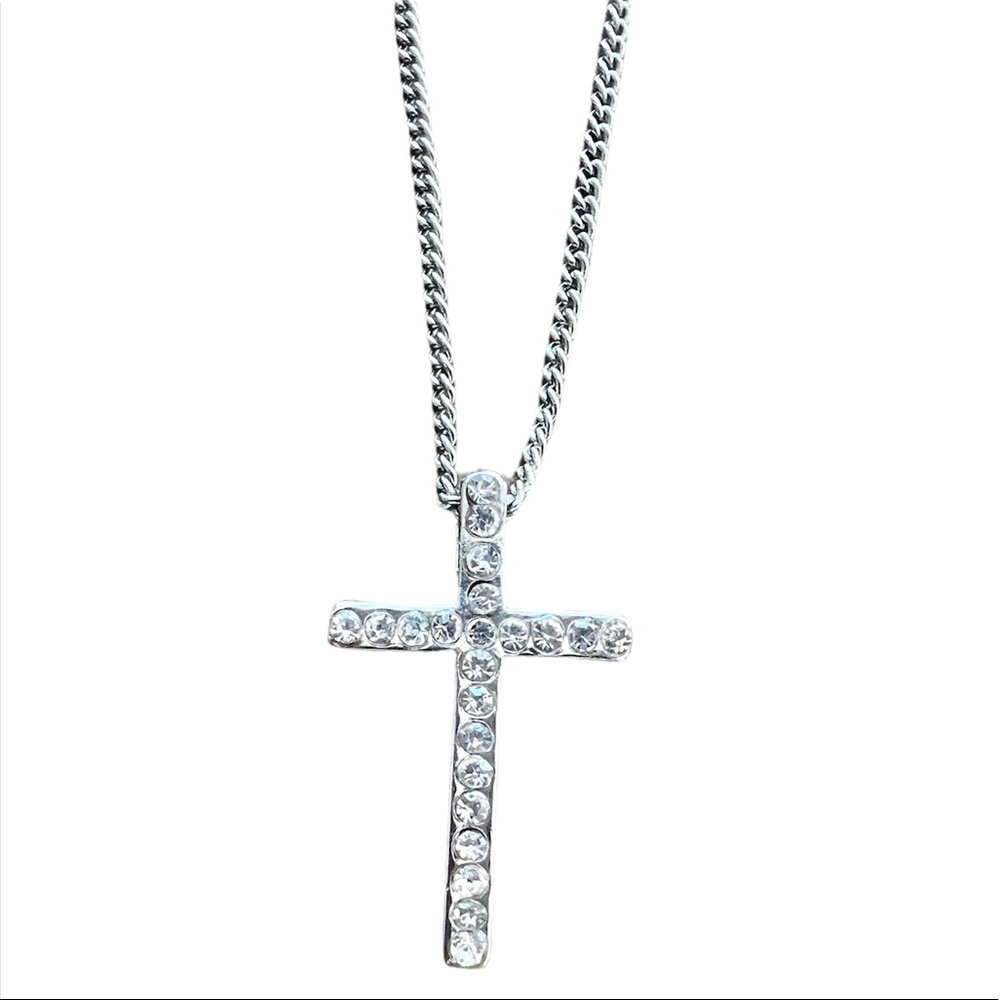 Rhinestone Cross Necklace